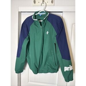 Prince Mens Lg Pickleball Tennis Green Windbreaker Full Zip Long Sleeve Jacket